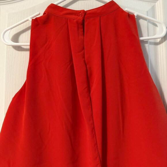 ⭐️$5, spend over $20 - H&M Red-Orange Ruffle Tiered Sleeveless Dress - Picture 10 of 14